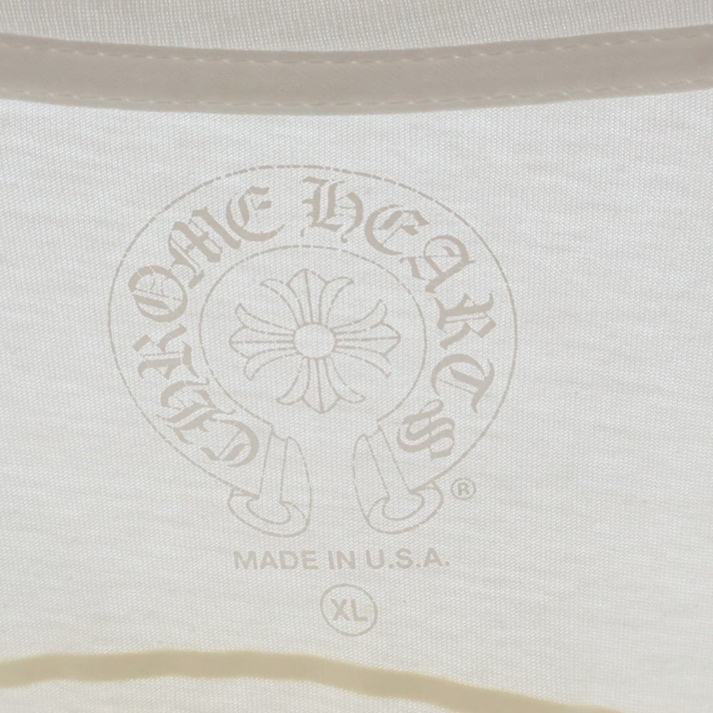 CHROME HEARTS(クロムハーツ) バックグラデーションロゴプリント長袖カットソー ホワイト/マルチカラー