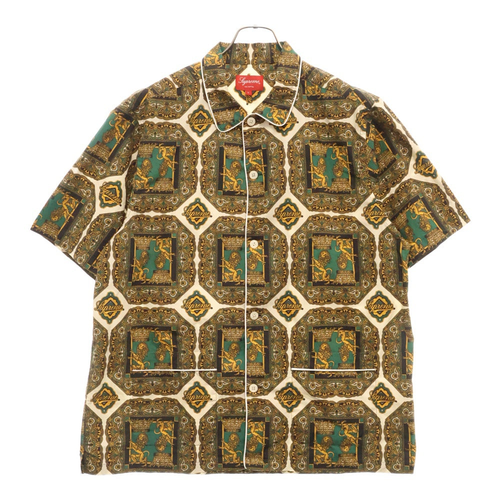 SUPREME(シュプリーム) 22SS Regency Pajama Set リージェンシー パジャマ セットアップ 総柄 イエロー/ブラック