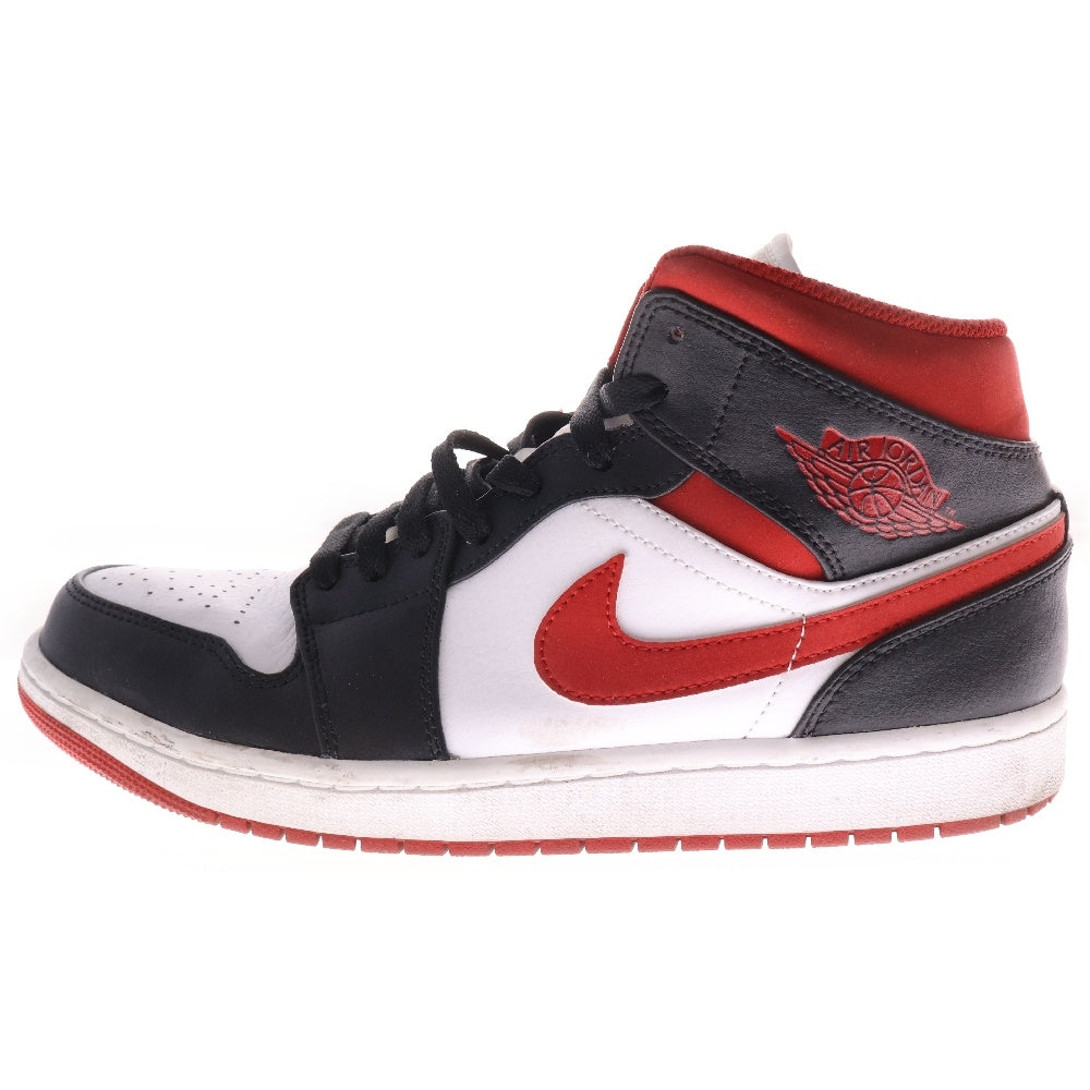 NIKE(ナイキ) AIR JORDAN 1 MID 554724-122 エアジョーダン 1 ミッド ブラック/ホワイト/レッド US10/28cm