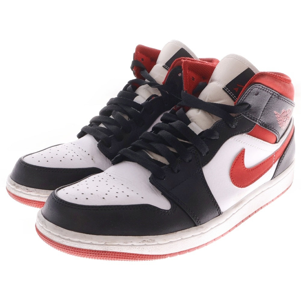 NIKE(ナイキ) AIR JORDAN 1 MID 554724-122 エアジョーダン 1 ミッド ブラック/ホワイト/レッド US10/28cm