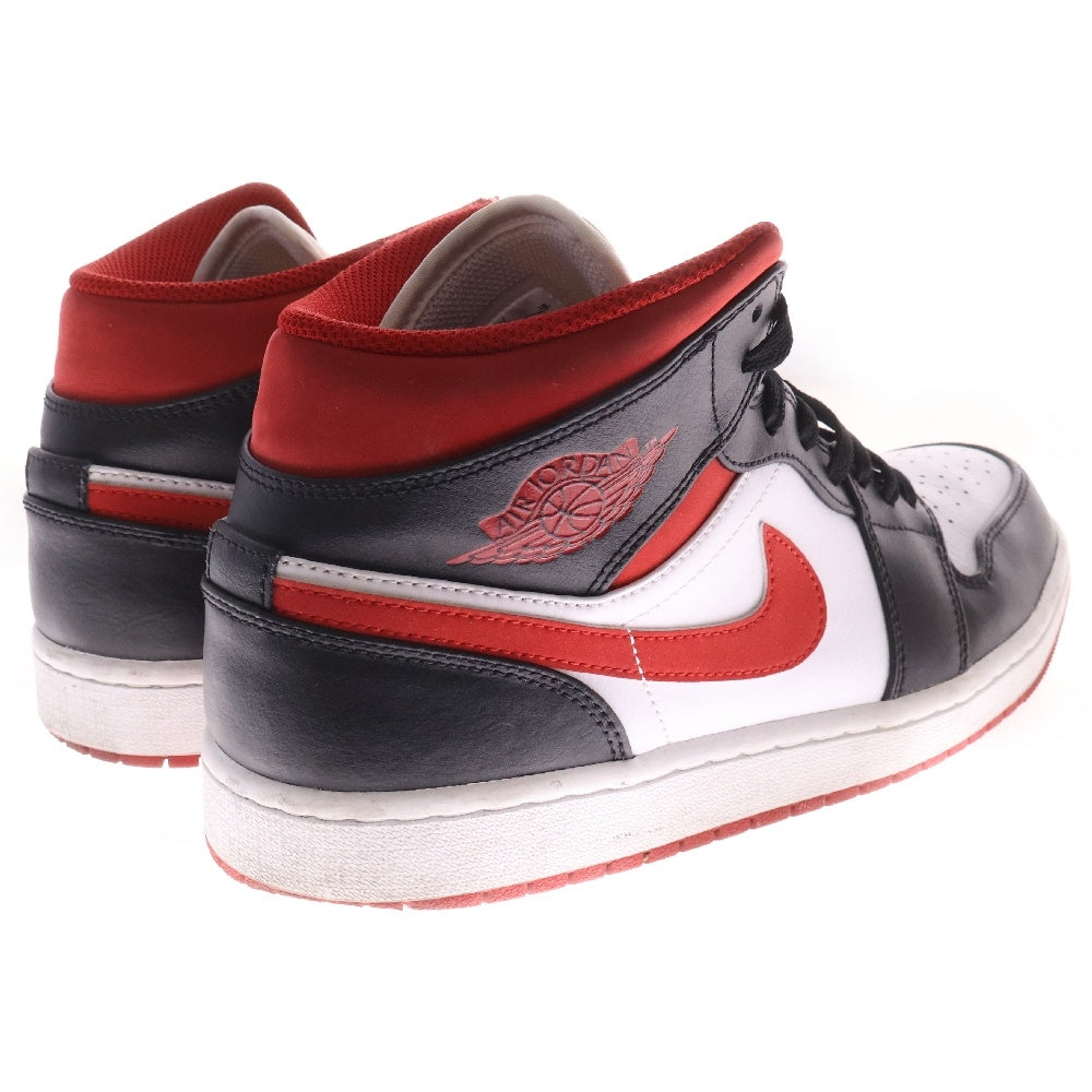 NIKE(ナイキ) AIR JORDAN 1 MID 554724-122 エアジョーダン 1 ミッド ブラック/ホワイト/レッド US10/28cm