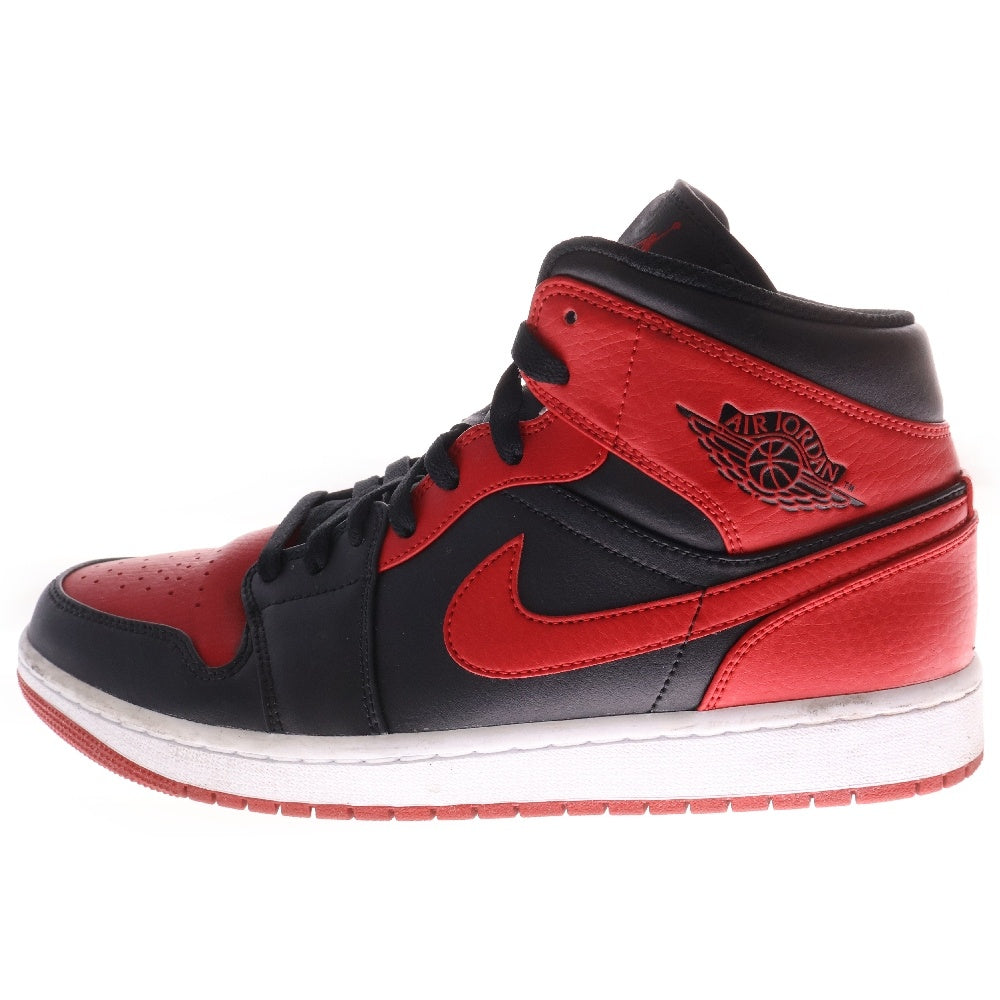 NIKE(ナイキ) AIR JORDAN 1 MID BRED 554724-074 エアジョーダン 1 ミッド ブレッド ブラック/レッド US10/28cm