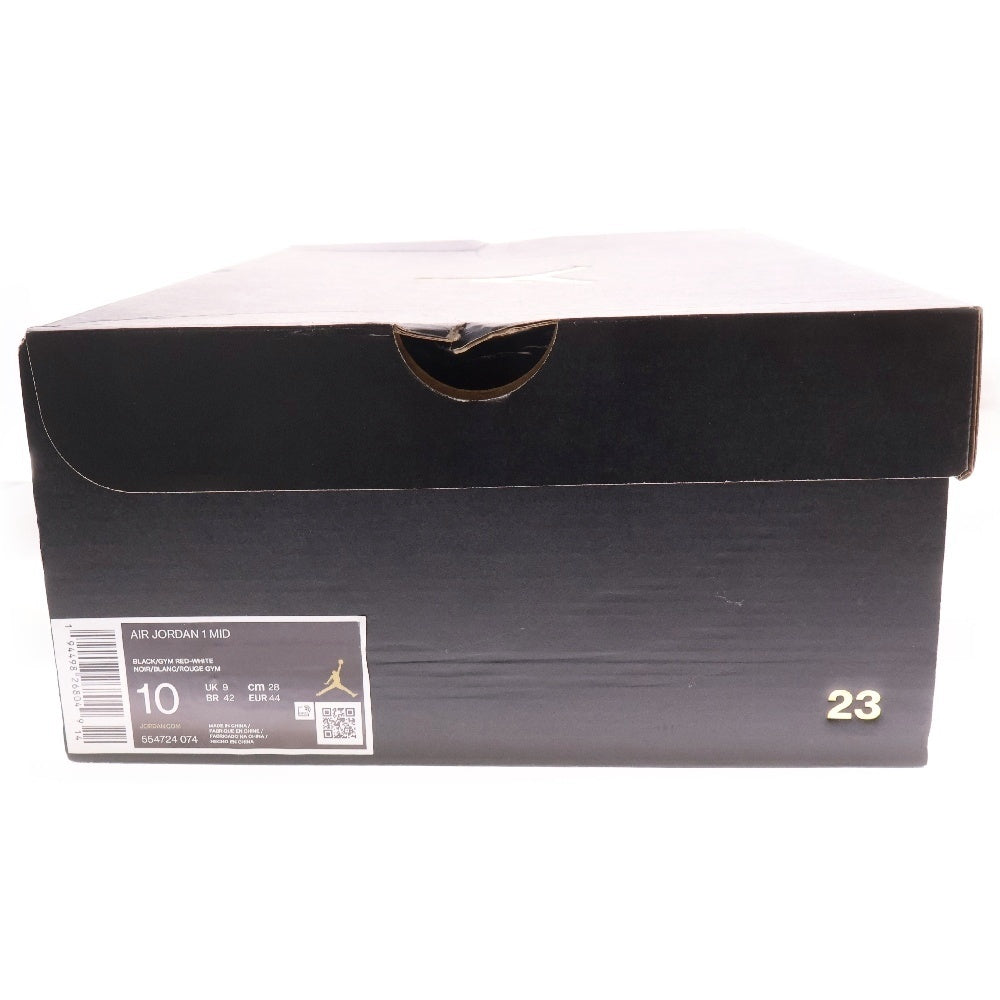 NIKE(ナイキ) AIR JORDAN 1 MID BRED 554724-074 エアジョーダン 1 ミッド ブレッド ブラック/レッド US10/28cm