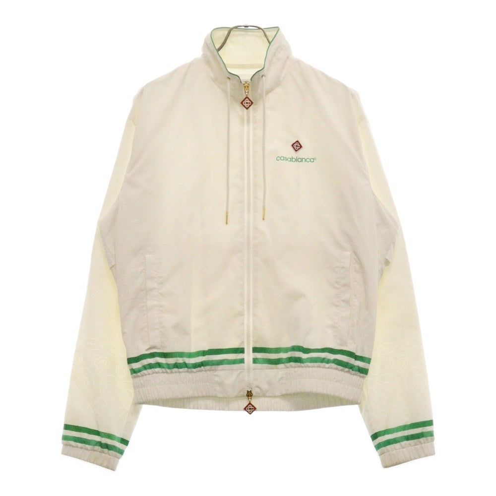 CASABLANCA(カサブランカ) Laser Detail Track Jacket レーサーディテール トラックジャケット ホワイト/グリーン