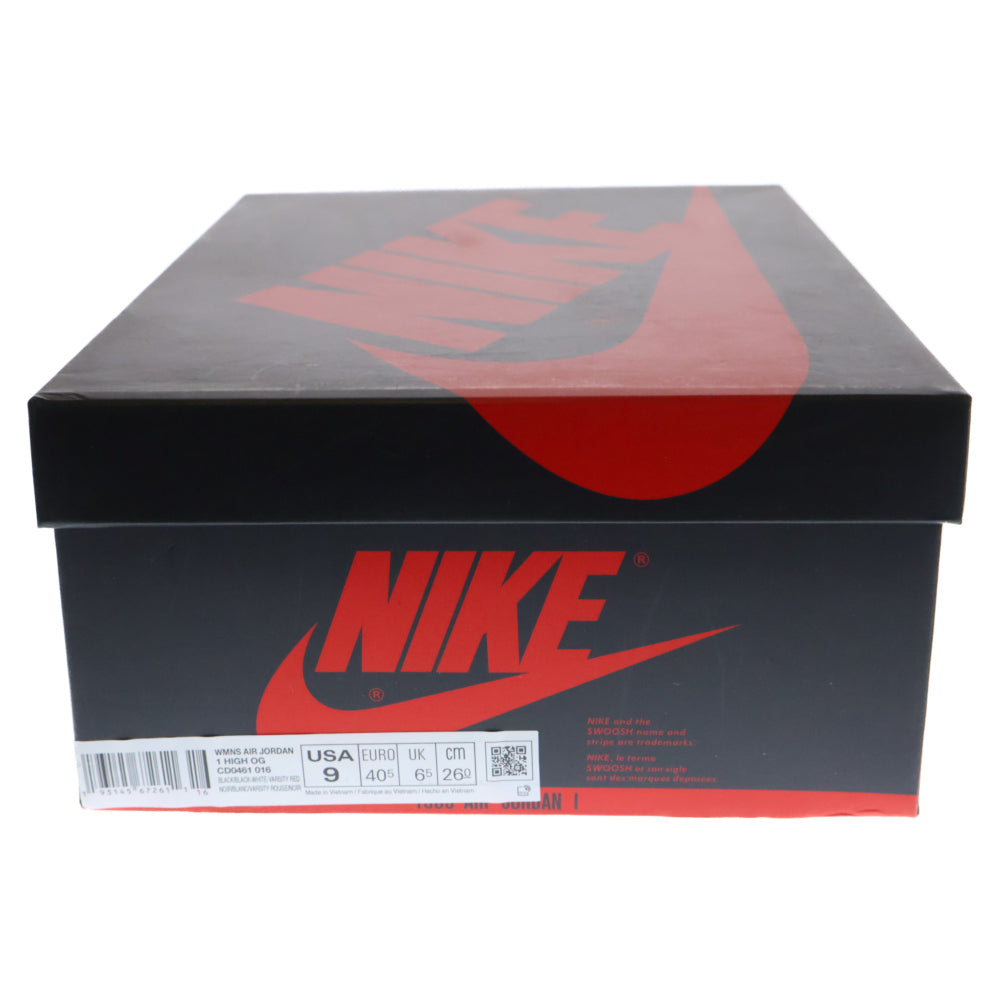 NIKE(ナイキ) WMNS AIR JORDAN 1 RETRO HIGH SATIN BLACK TOE CD0461-016 ウィメンズ エアジョーダン1 サテン ブラックトゥ ハイカットスニーカー US W9/26cm