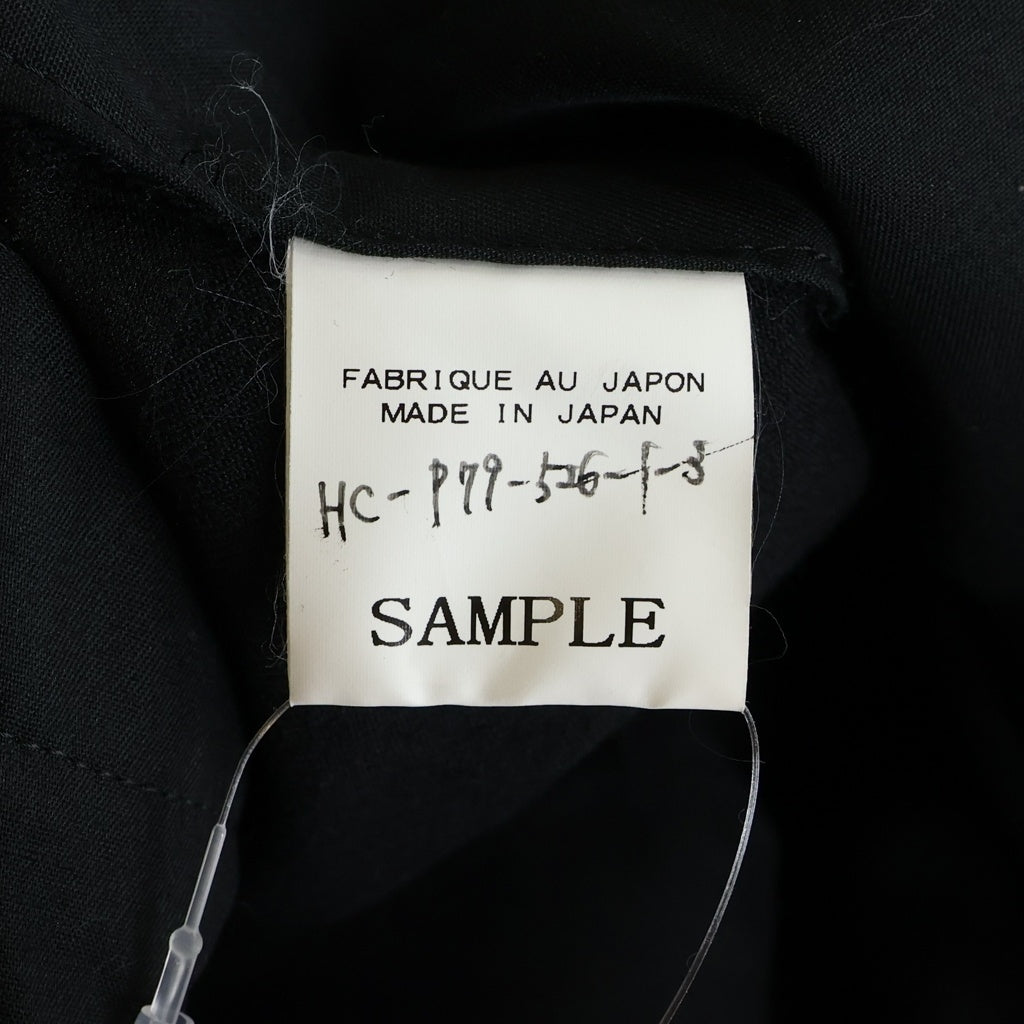 Yohji Yamamoto POUR HOMME(ヨウジヤマモト プールオム) 19AW SAMPLE STRETCHTWILL KARASUPANTS サンプル ストレートツイル カラスパンツ ショーツ ブラック HC-P79-526