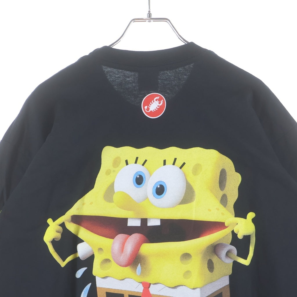 SUPREME(シュプリーム) 25SS SpongeBob Castelli Racing Tee スポンジボブ ボックスロゴ レーシング クルーネック長袖カットソー ブラック