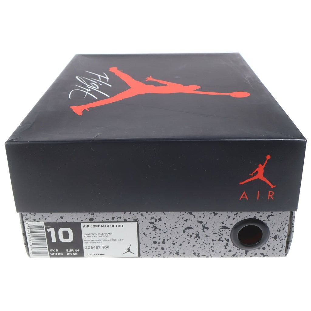 NIKE(ナイキ) ×TRAVIS SCOTT AIR JORDAN 4 RETRO CACTUS JACK 308497-406 トラヴィススコット エアジョーダン 4 ハイカットスニーカー ブルー US10/28.0cm