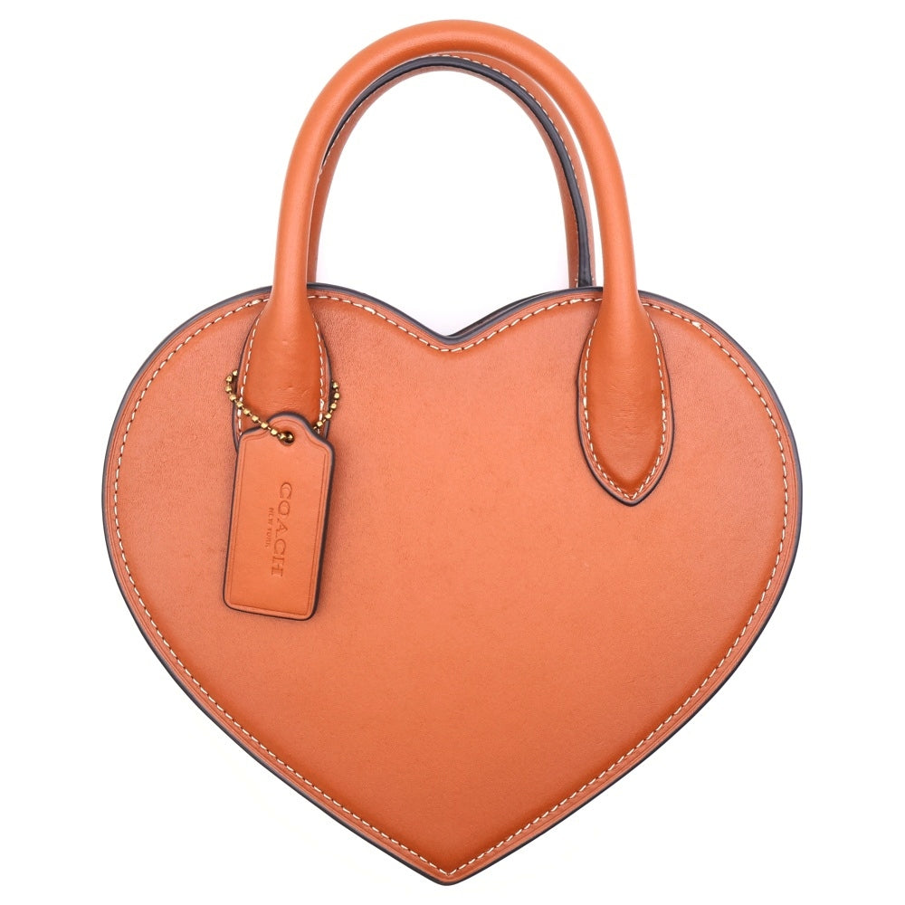 COACH(コーチ) リジェネラティブ レザー ハート 2WAY ハンドバッグ ショルダーバッグ レディース ブラウン