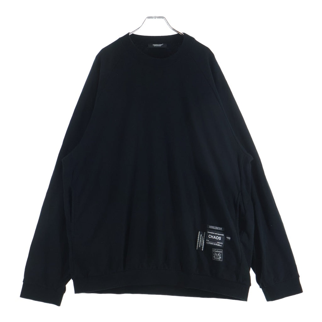UNDERCOVER(アンダーカバー) 24SS ミニウラケネーム コラージュルーズスウェット トレーナー ブラック UC1D4808-4