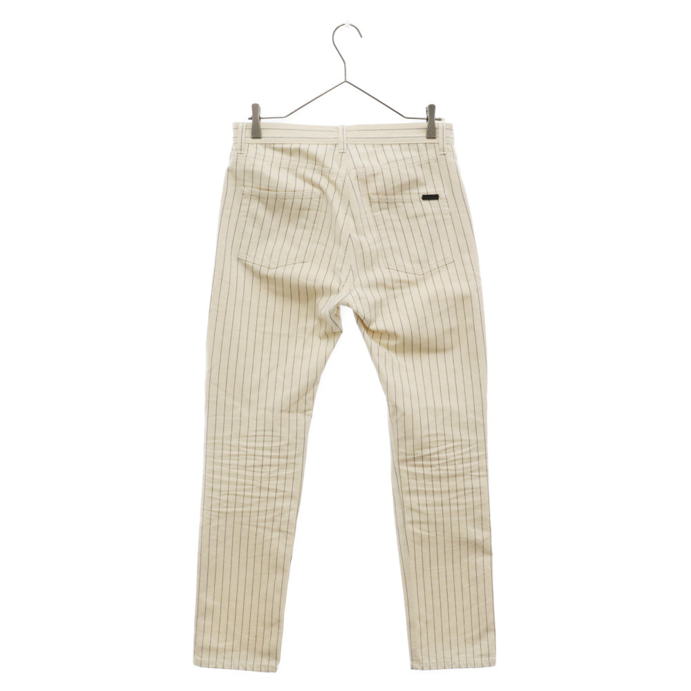 SAINT LAURENT PARIS(サンローランパリ) 23SS リラックスフィットストライプジーンズデニムパンツ アイボリー 684996 Y21HA