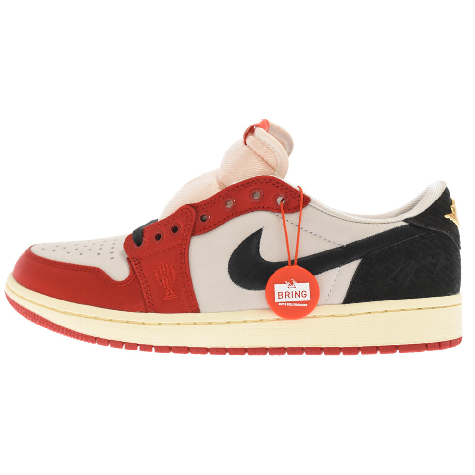 NIKE(ナイキ) ×Trophy Room AIR JORDAN 1 LOW OG トロフィールーム エアジョーダン1 ローカットスニーカー レッド/ブラック US8.5/26.5cm FN0432-100
