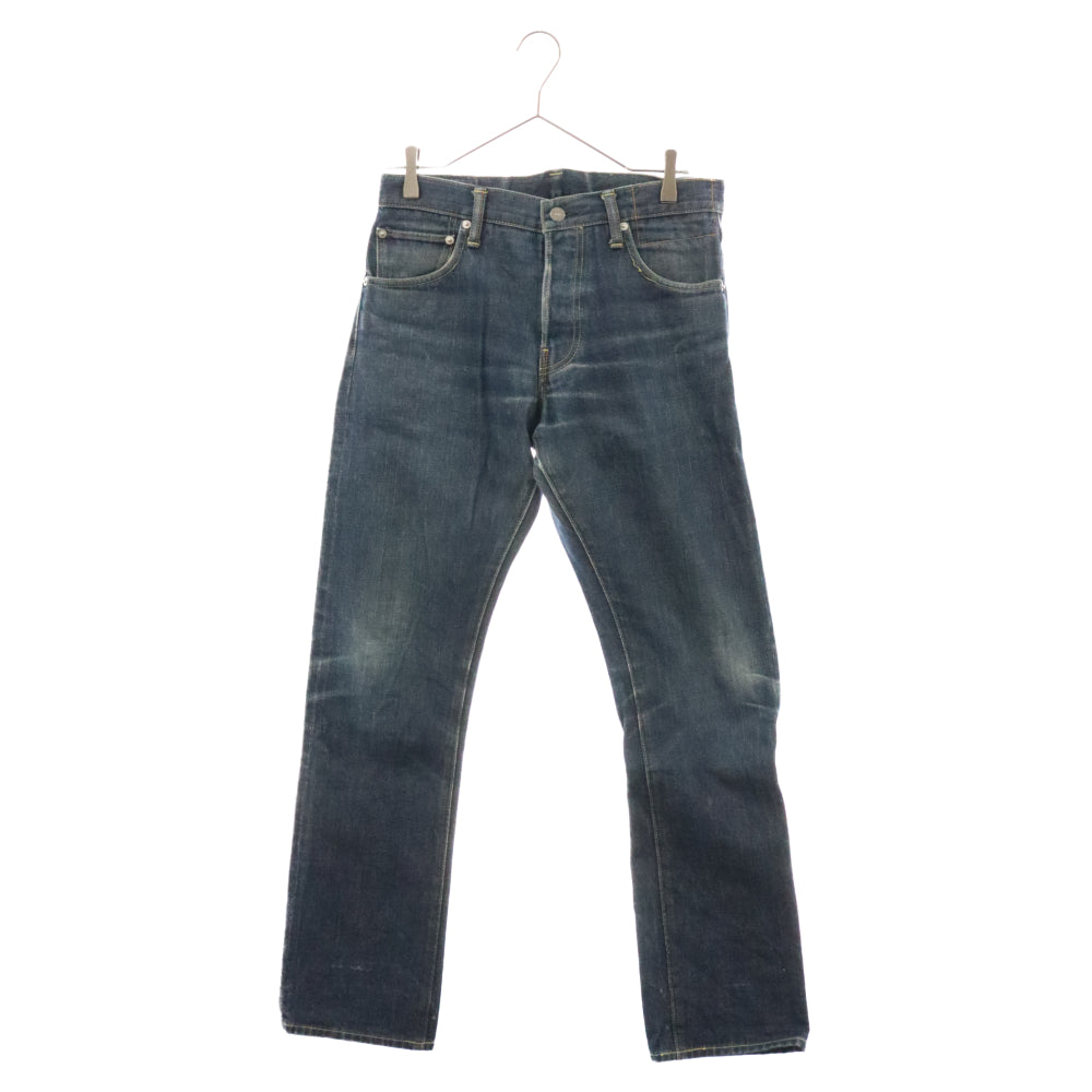VISVIM(ヴィスヴィム) 15AW SOCIAL SCLPTR 01 SLIM UNWSD V.F ボタンフライデニムパンツ インディゴ