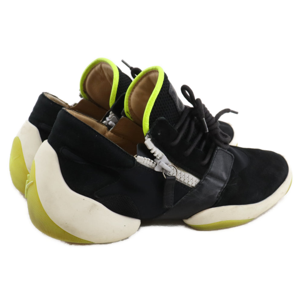 GIUSEPPE ZANOTTI(ジュゼッペ ザノッティ) サイドジップ ローカットスニーカー ブラック/イエロー