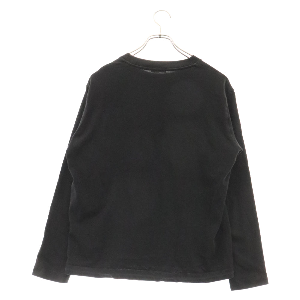 MONCLER(モンクレール) フロントロゴ クルーネック長袖Tシャツ ロングスリーブ ロンT ブラック H20938D00005 829HP