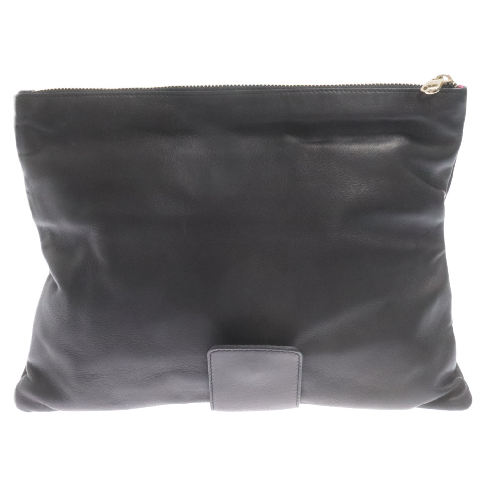 RED VALENTINO(レッド ヴァレンティノ) レザーハンドバッグ セカンド クラッチバッグ ブラック