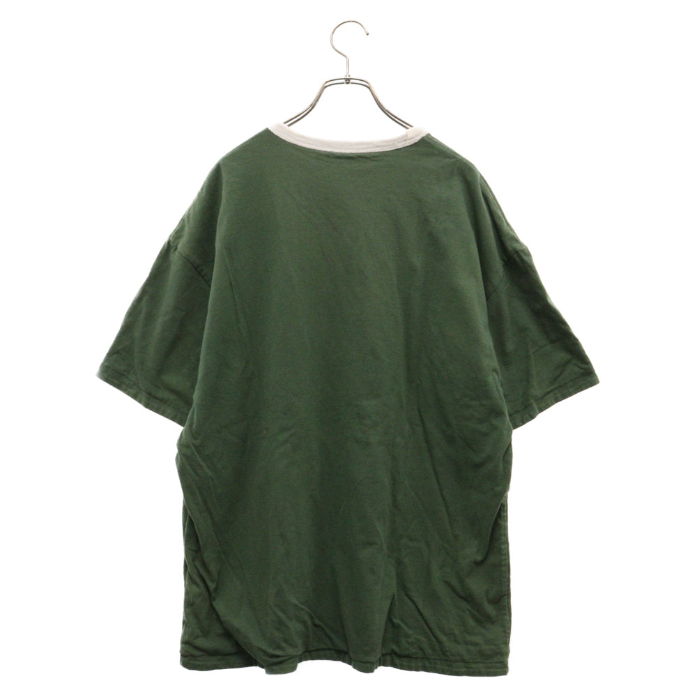 FTC(エフシーティー) FTC LOGO REVERSIBLE TEE ロゴプリントリバーシブル半袖カットソー 半袖Tシャツ グリーン/ホワイト FTC023SUMSH10