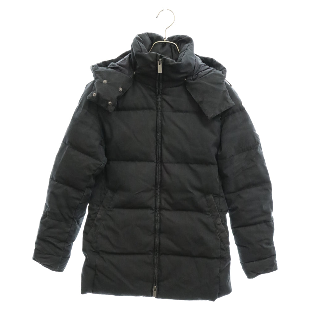 PYRENEX(ピレネックス) ロゴパッチ ダウンジャケット フーディ ブラック レディース HWI004P0009WT2