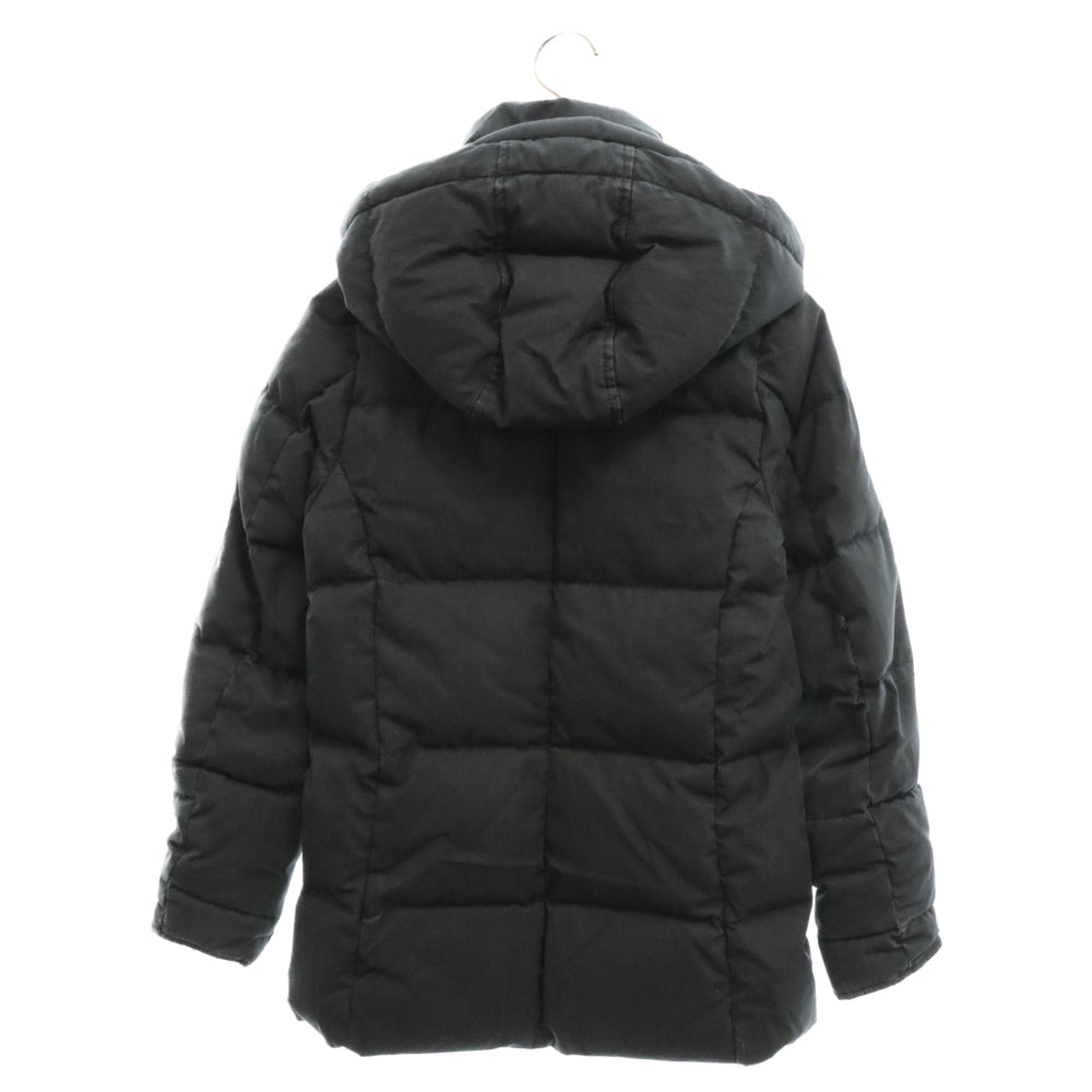PYRENEX(ピレネックス) ロゴパッチ ダウンジャケット フーディ ブラック レディース HWI004P0009WT2