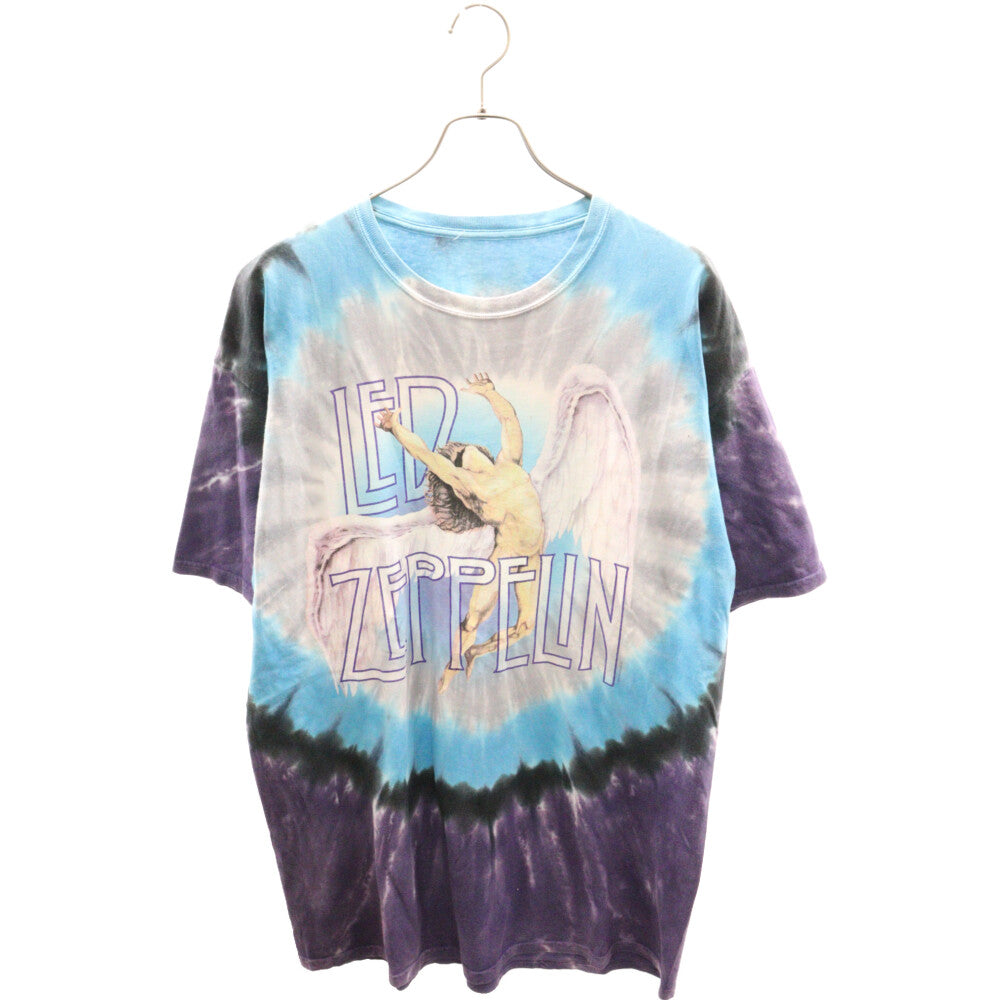 VINTAGE(ヴィンテージ) LED ZEPPELIN レッドツェッペリン タイダイ柄 クルーネック半袖Tシャツカットソー マルチカラー