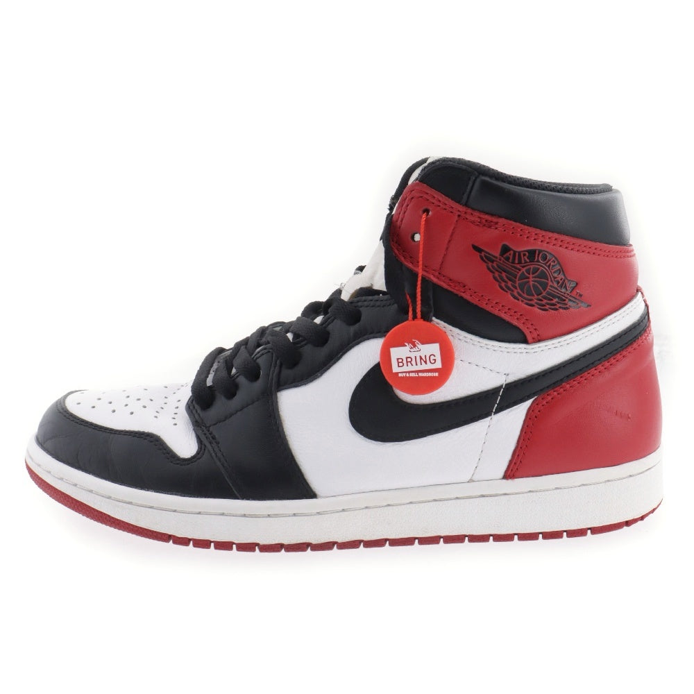 NIKE(ナイキ) AIR JORDAN1 RETRO HIGH OG BLACK TOE 555088-125 エアジョーダン1 ハイカットスニーカー つま黒 US10/28cm ブラック/レッド