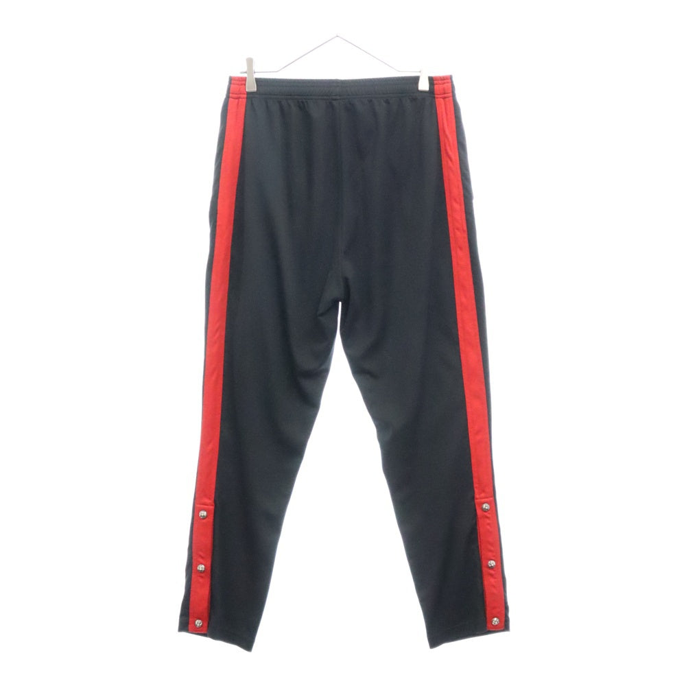 CHROME HEARTS(クロムハーツ) Side Snap Track Line Pants サイドスナップトラックラインパンツ クロスボール ロゴ ブラック レッド