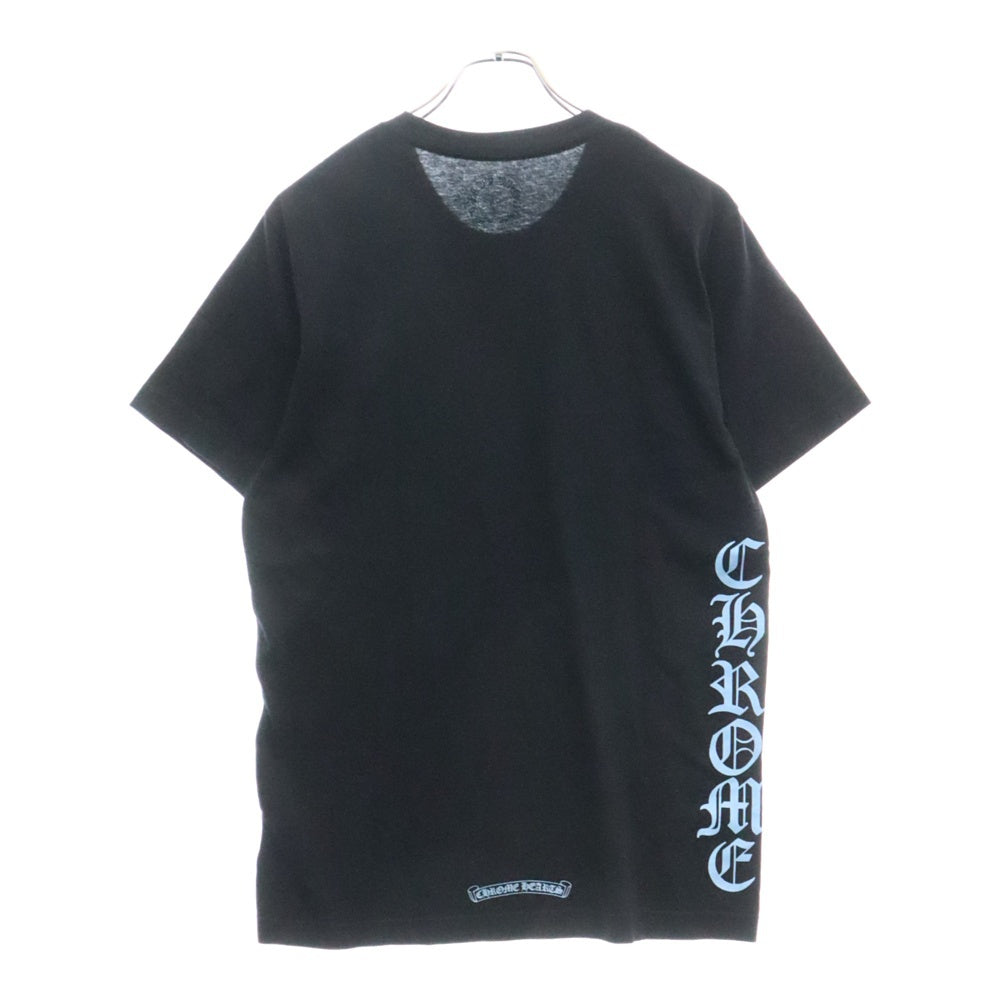 CHROME HEARTS(クロムハーツ) NECK LOGO S/S TEE ネックロゴ プリント 半袖カットソー Tシャツ ブラック ブルー