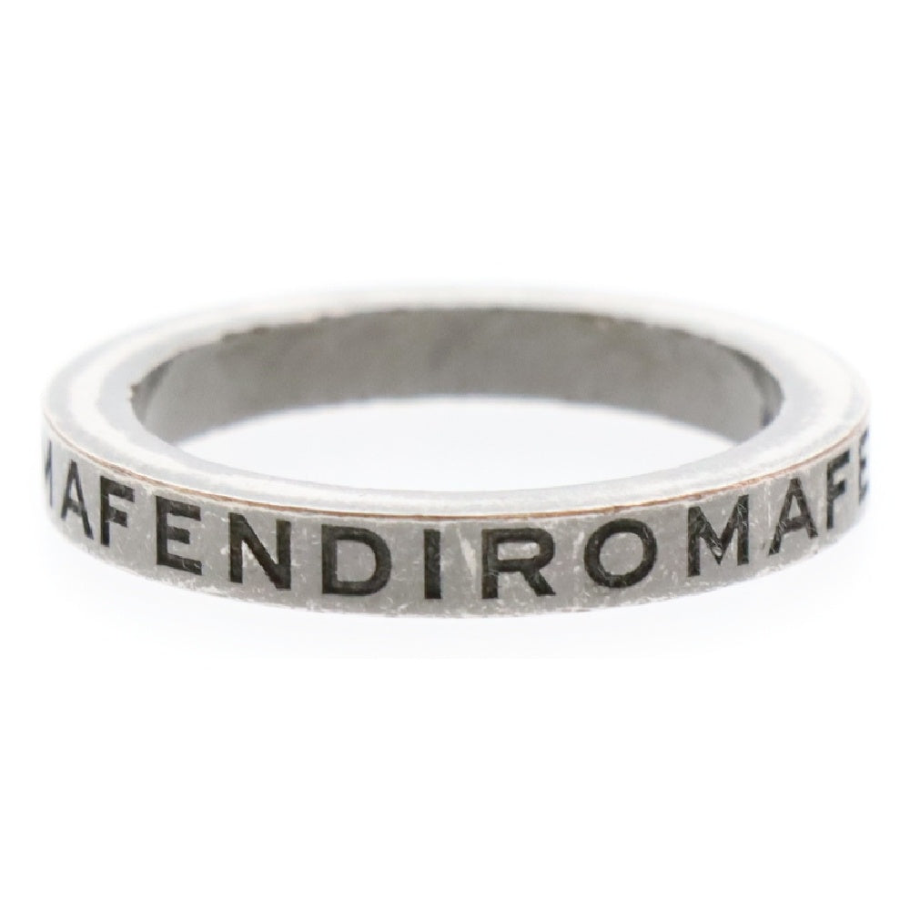 FENDI(フェンディ) ロゴ刻印 シルバーリング 16号 OB3822