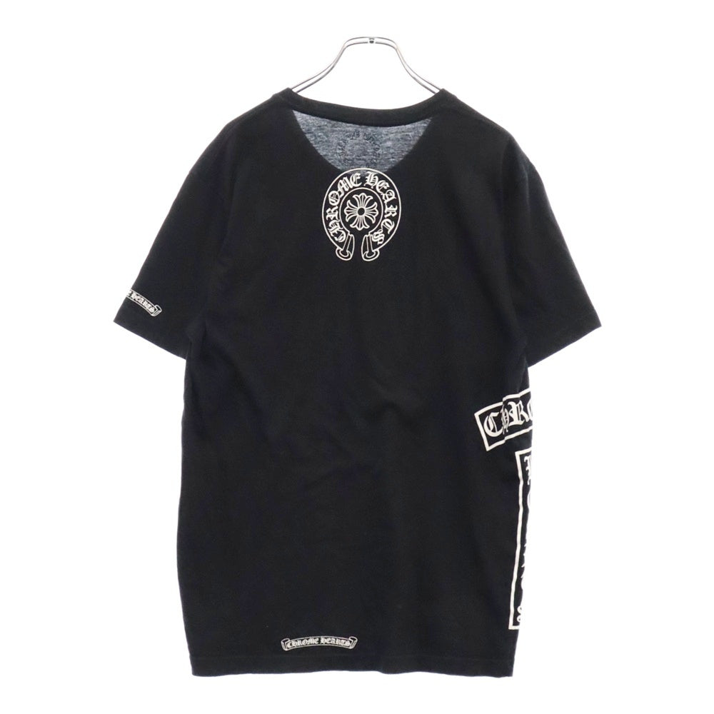 CHROME HEARTS(クロムハーツ) マルチロゴ胸ポケット付き半袖Tシャツ 半袖カットソー ブラック