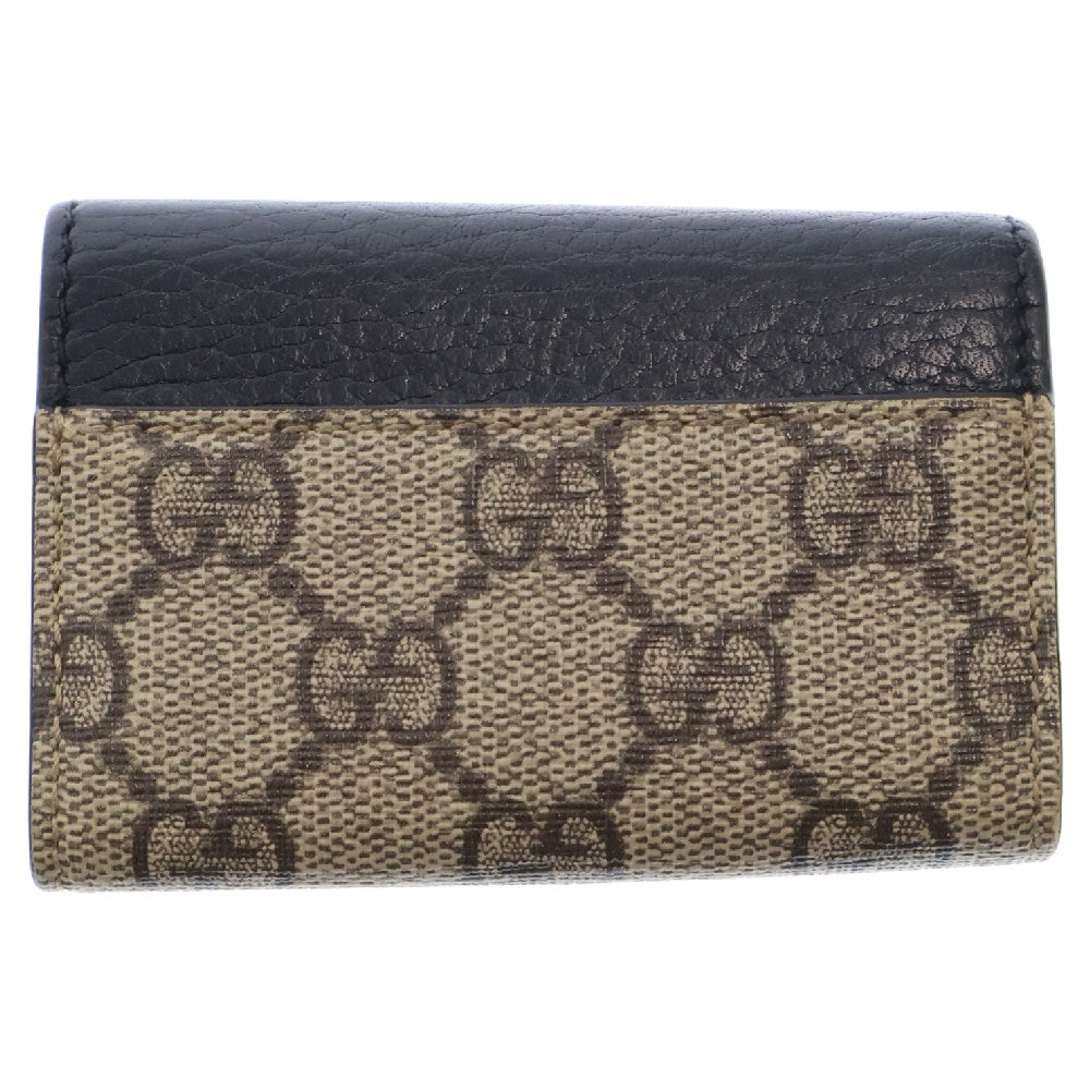 GUCCI(グッチ) GGスプリームキャンバス6連レザーキーケース ブラック 456118