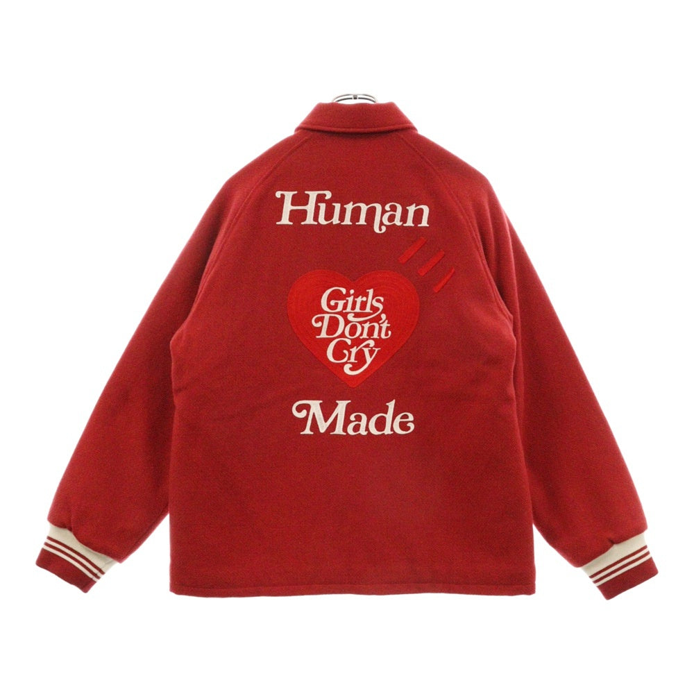 HUMAN MADE(ヒューマンメイド) xGirls Don't Cry GDC Stadium Jacket ×ガールズドントクライ GDC スタジャン レッド