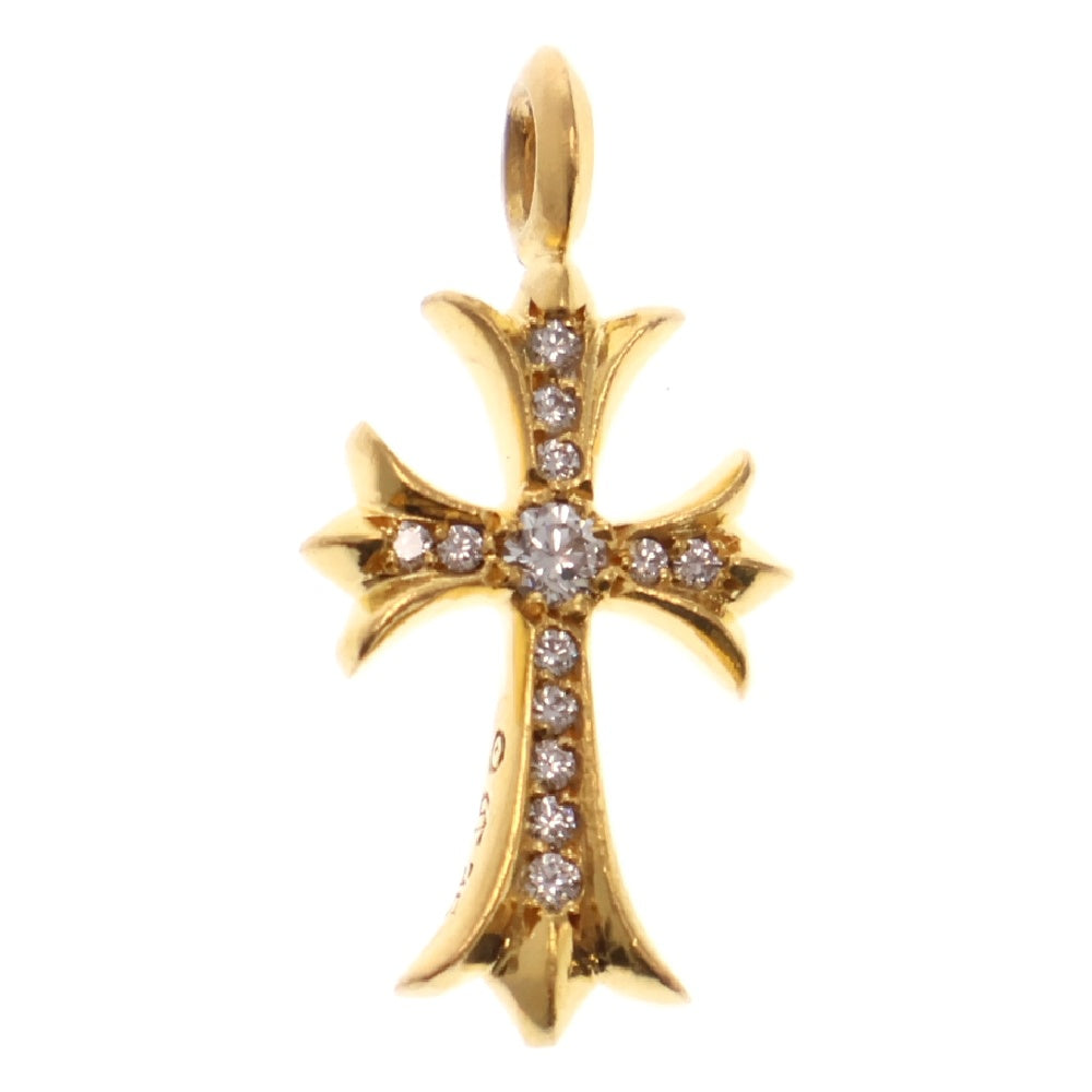 CHROME HEARTS(クロムハーツ) 22K TNY CRSF P/DMND タイニーファットクロス PAVE/パヴェダイヤ ネックレストップ ゴールド
