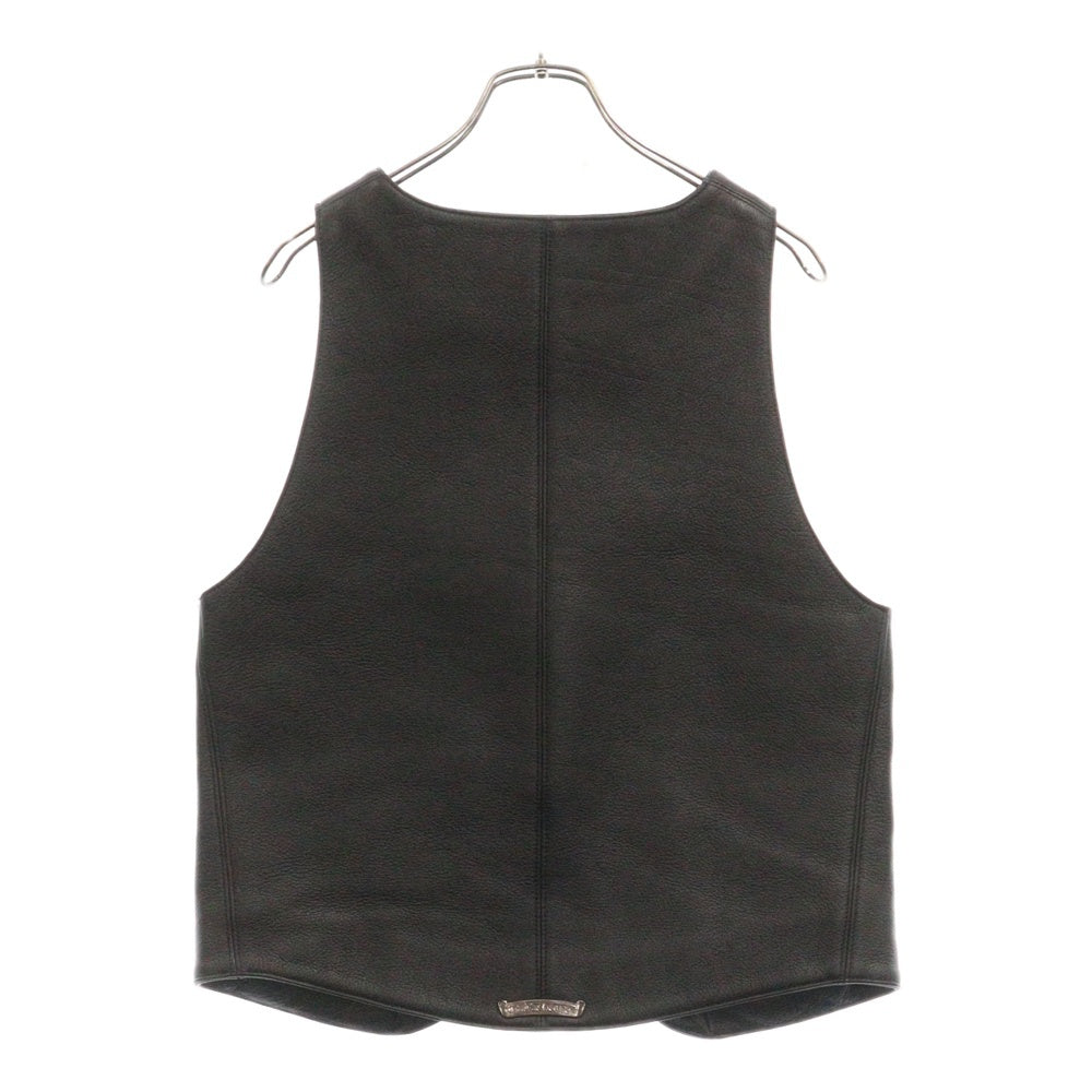 CHROME HEARTS(クロムハーツ) CLASSC 2B LTHR クラシック クロスボール レザーベスト ブラック