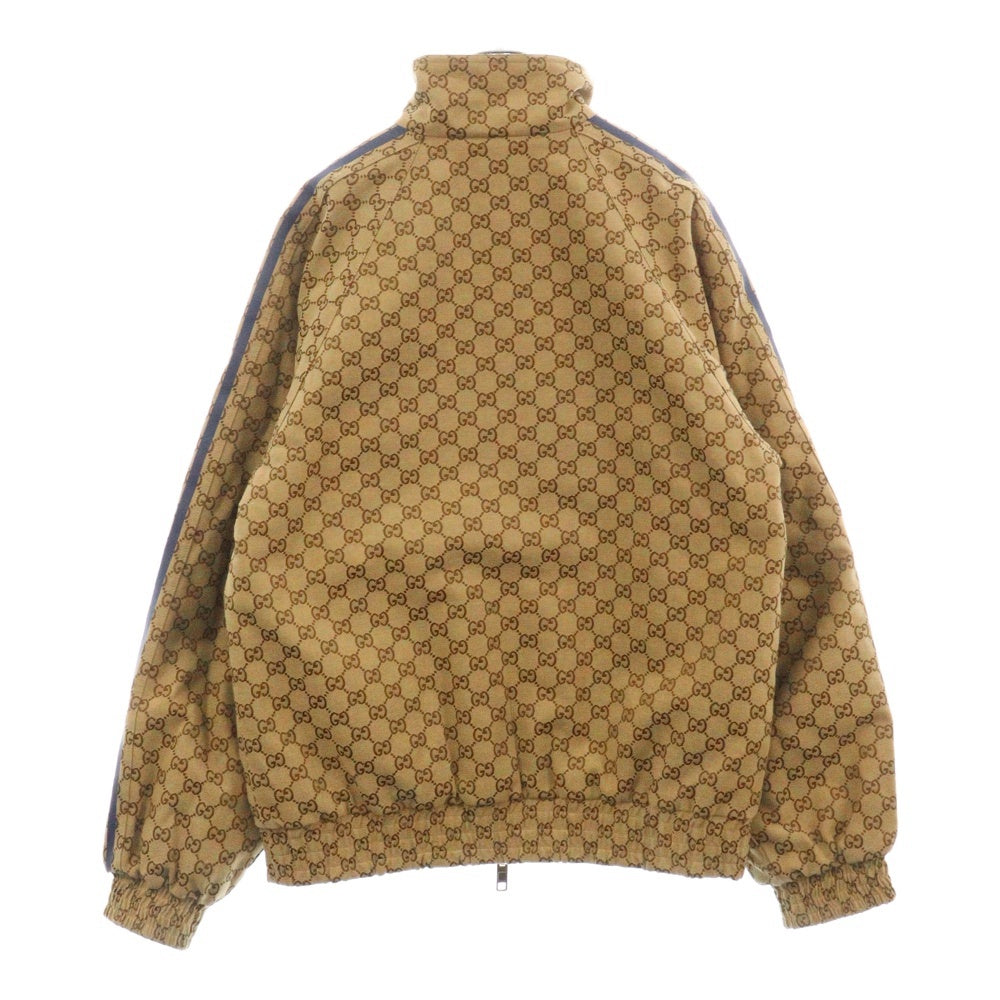 GUCCI(グッチ) 23SS ×GG Canvas Reversible Jacket GGキャンバス リバーシブルジップアップジャケット ブラウン/ブルー 723883 ZAKX1