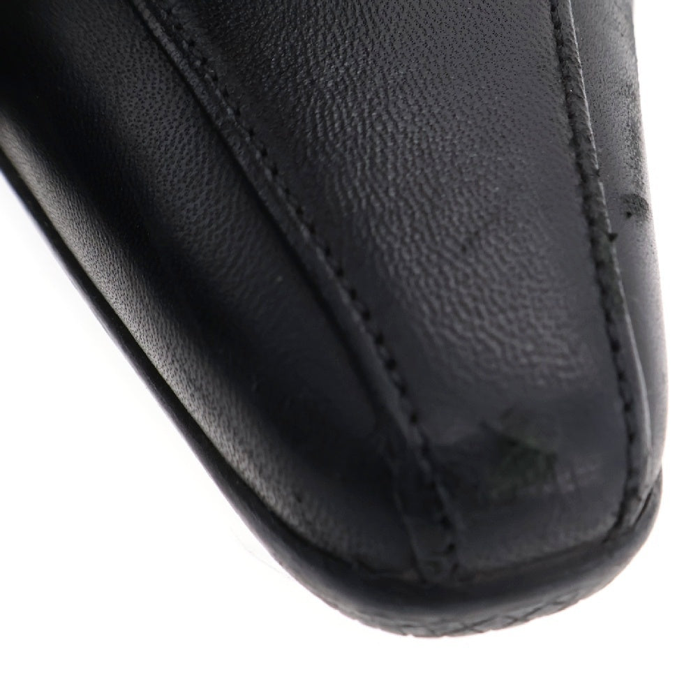 PRADA SPORT(プラダ スポーツ) サイドベルト付ヒールブーツ レザー ブラック レディース