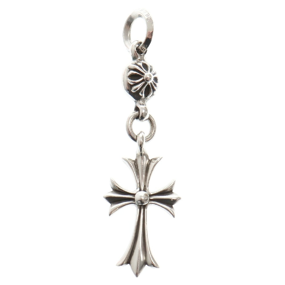 CHROME HEARTS(クロムハーツ) 1B TNY CH CRS 1DIA 1ボールタイニーCHクロス1ダイヤ チャーム ネックレストップ シルバー
