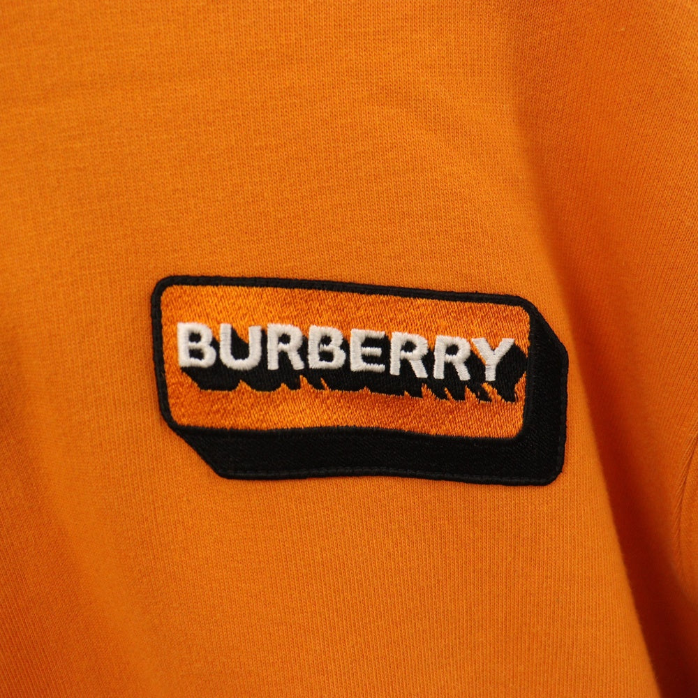 BURBERRY(バーバリー) ロゴ刺繍プルオーバーパーカー フーディー オレンジ 8057259