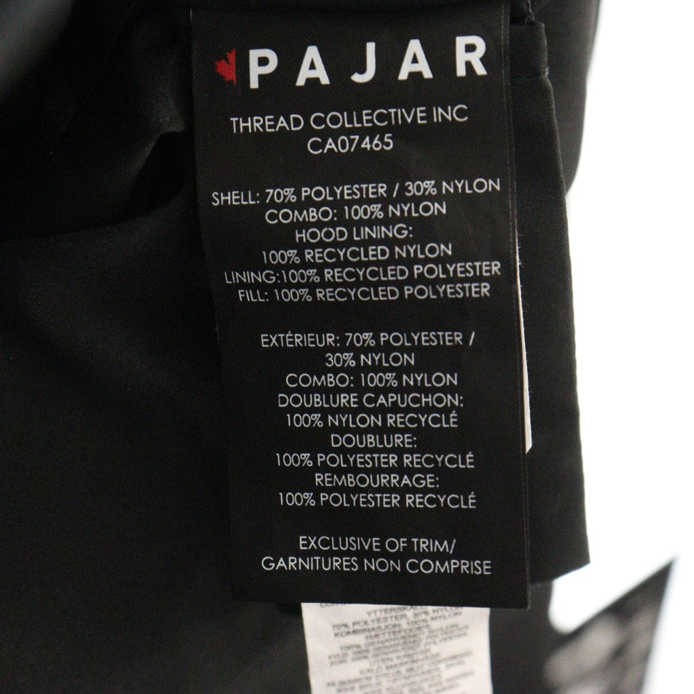 Pajar(パジャール) WIYOT フード付きダウンジャケット ブラック P6N417F4SS