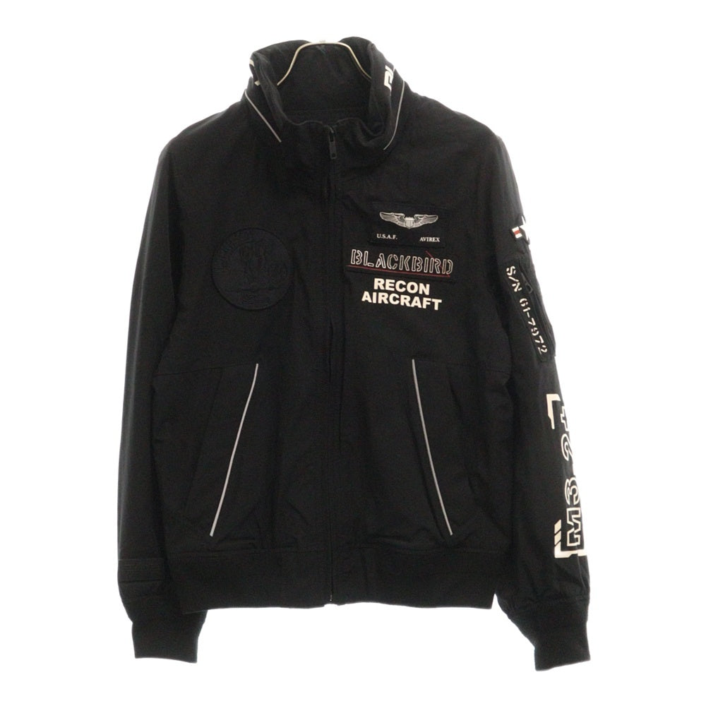 AVIREX(アヴィレックス) BLACKBIRD STAND ZIP JACKET ブラックバードスタンドジップアップジャケット ブラック 6202043