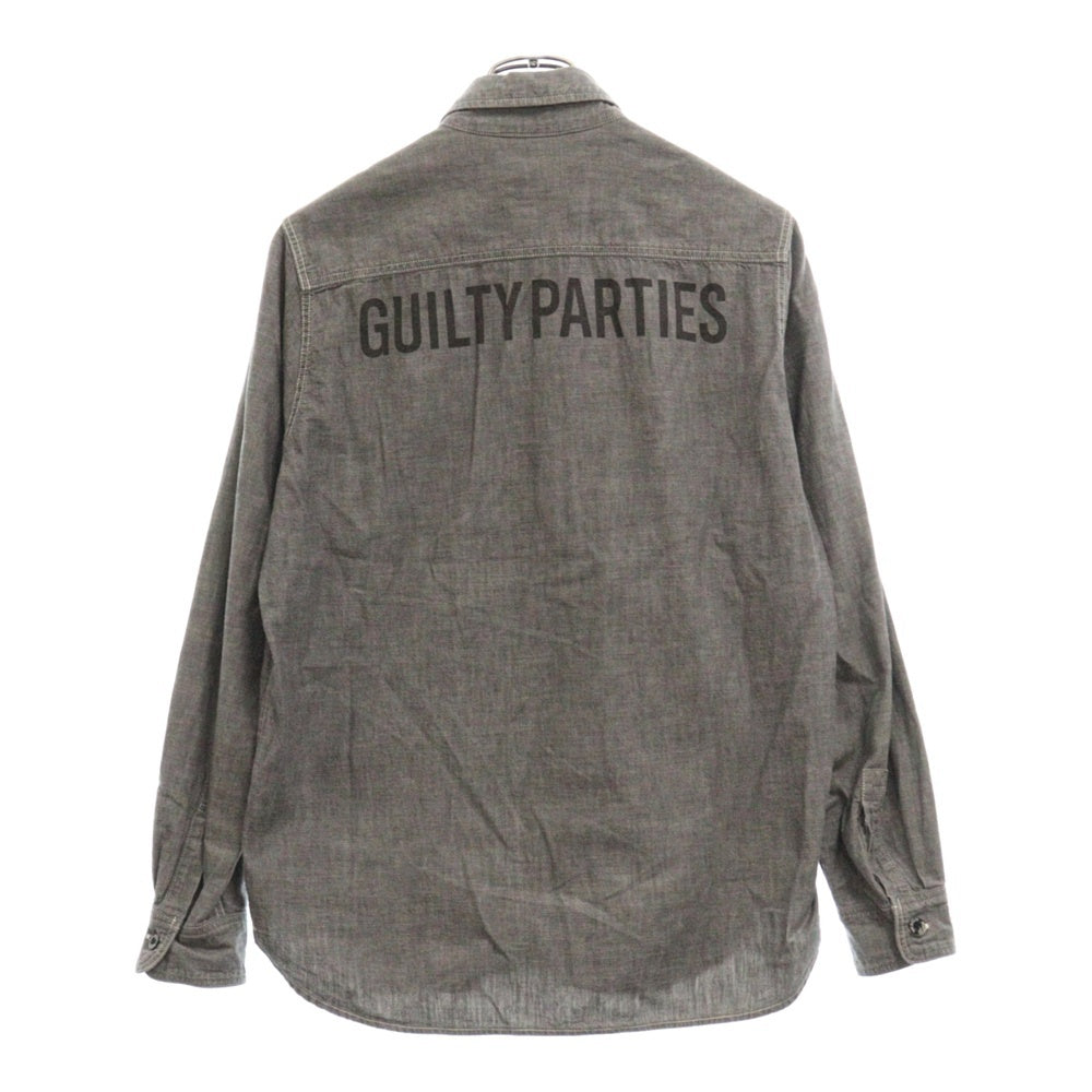 WACKO MARIA(ワコマリア) THE GUILTY PARTIES PARADISE ワンポイントロゴ 長袖シャツ グレー