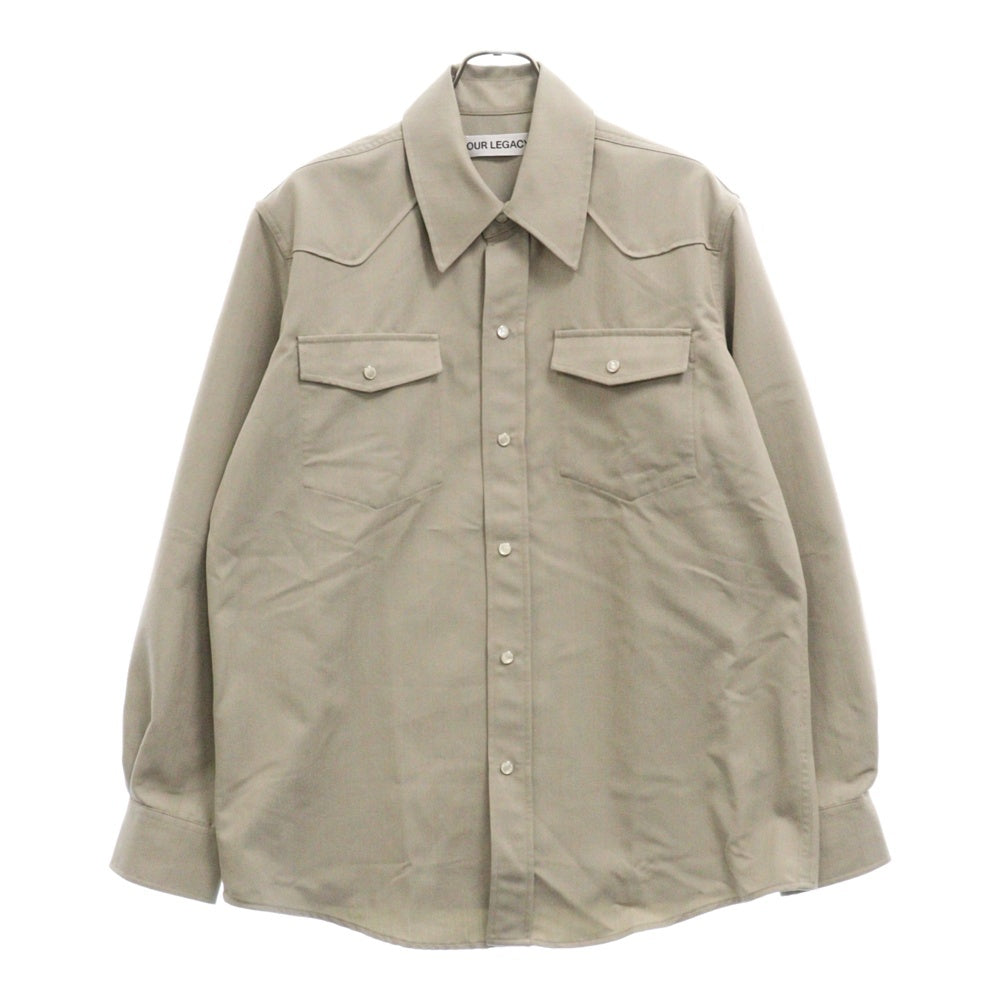 OUR LEGACY(アワーレガシー) 24AW Frontier Shirt フロンティア長袖シャツ ベージュ M4242FL