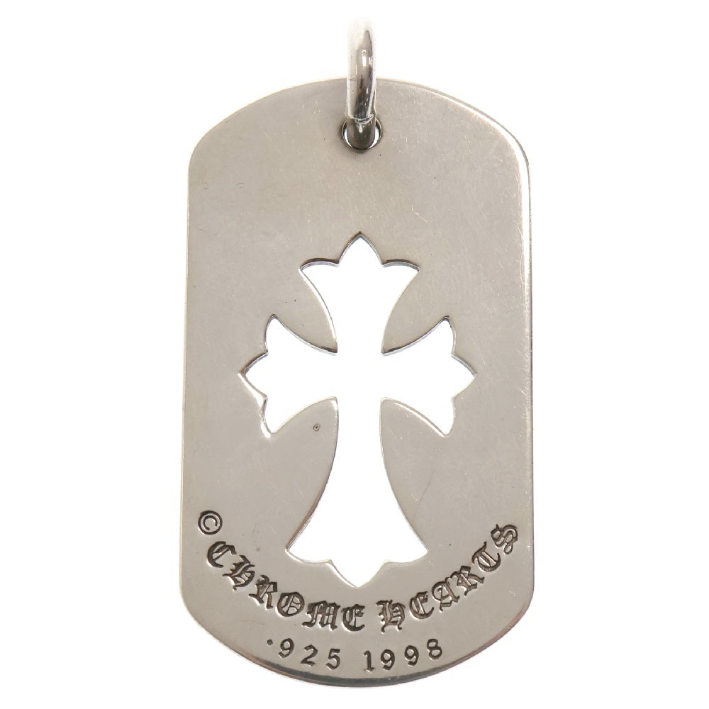 CHROME HEARTS(クロムハーツ) D TAG LRG CO CRS カットアウトクロスドッグタグ ラージ ペンダントトップ シルバー