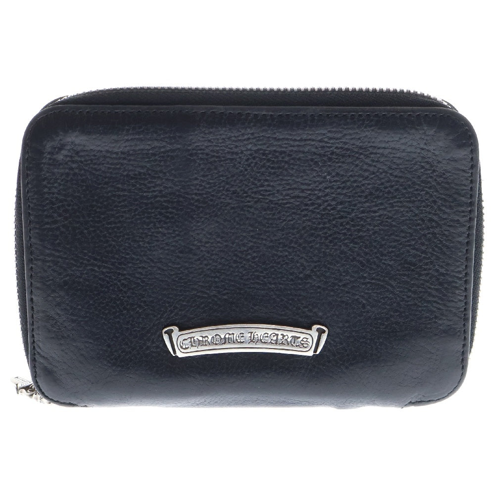 CHROME HEARTS(クロムハーツ) BANK ROBBER バンクローバー セメタリーパッチラウンドジップ レザーウォレット 財布 ブラック