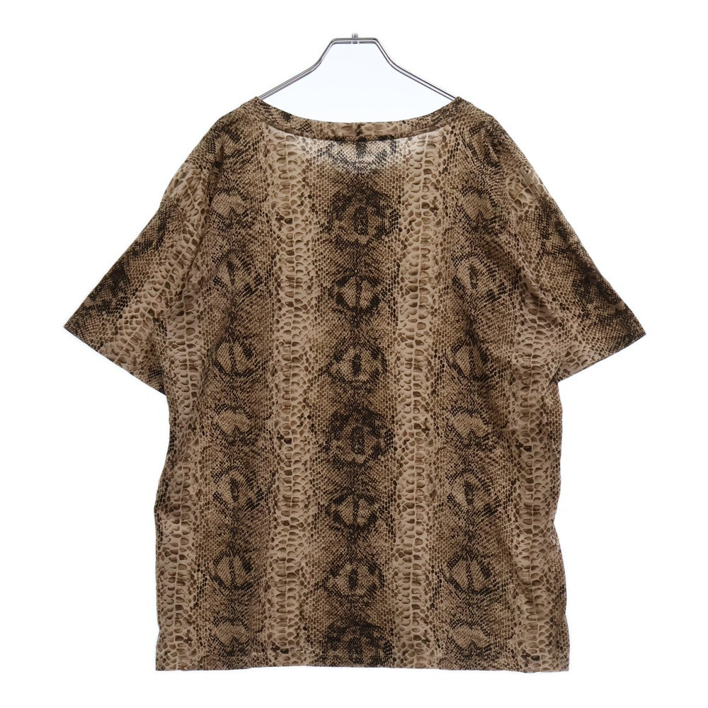 CELINE(セリーヌ) 22SS Serpent Python Print Logo Loose Tee サーペント パイソン総柄半袖Tシャツ ベージュ 2X681307H
