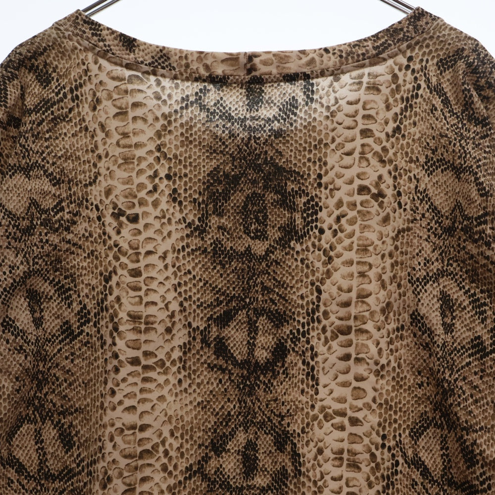 CELINE(セリーヌ) 22SS Serpent Python Print Logo Loose Tee サーペント パイソン総柄半袖Tシャツ ベージュ 2X681307H