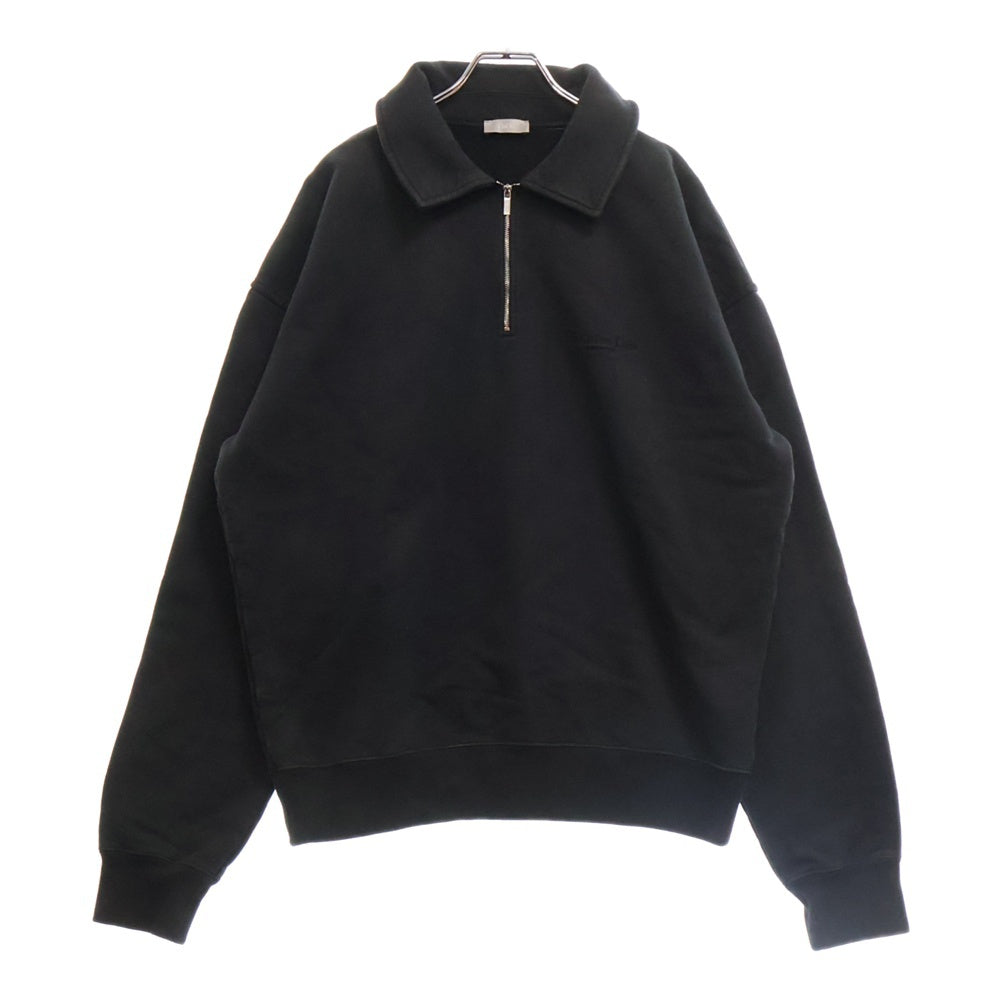 DIOR(ディオール) 22AW ロゴ刺繍ハーフジップスウェットトレーナー ブラック 313J650A0807