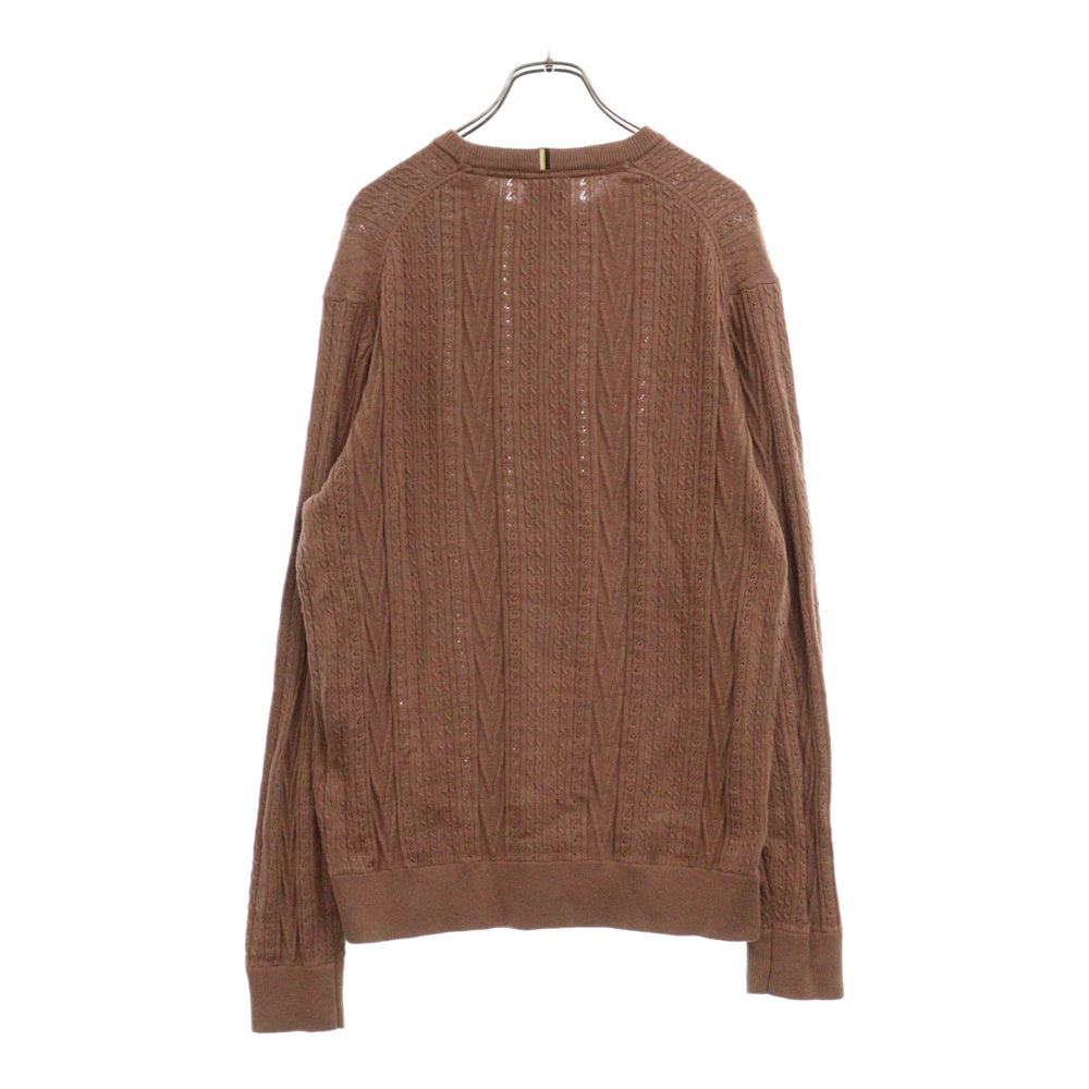 KITH(キス) 21SS Tilden Vintage Crewneck Sweater ロゴ刺繍 クルーネックニットセーター ブラウン KH2658