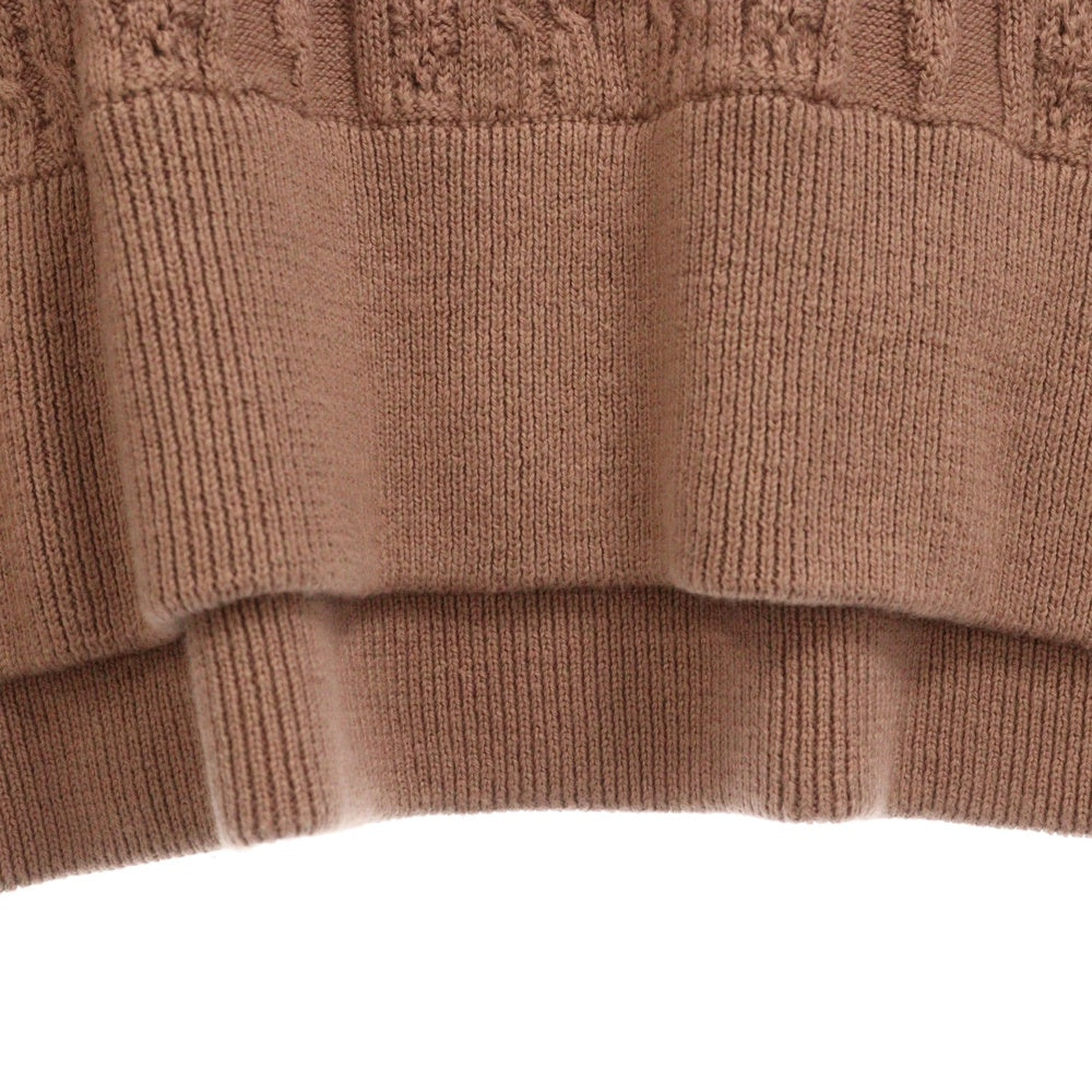 KITH(キス) 21SS Tilden Vintage Crewneck Sweater ロゴ刺繍 クルーネックニットセーター ブラウン KH2658