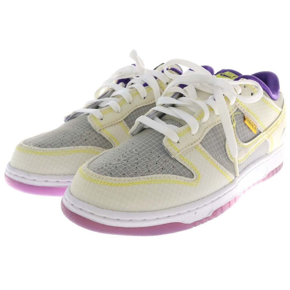 NIKE(ナイキ) ×UNION DUNK LOW ユニオン ダンク ローカットスニーカー イエロー/パープル US9.5/27.5cm DJ9649-500