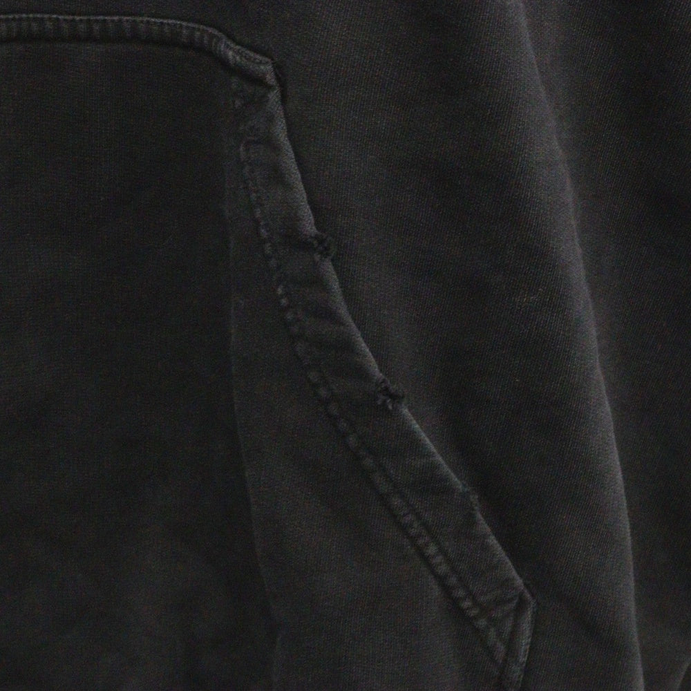 BALENCIAGA(バレンシアガ) 22AW Be differrent Hoodie デストロイ加工 Be differrent刺繍レイヤードプルオーバースウェットパーカー フーディー ブラック 720406 TNVB4